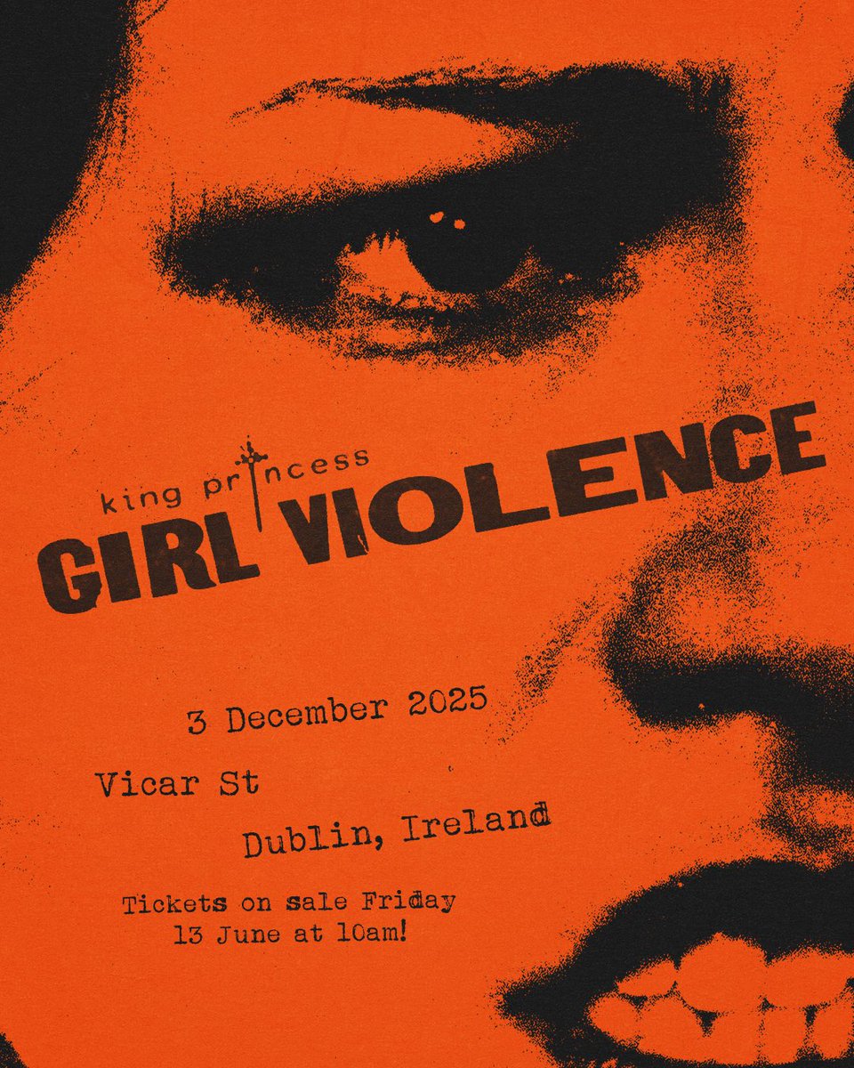 ★ ★ 𝗝𝗨𝗦𝗧 𝗔𝗡𝗡𝗢𝗨𝗡𝗖𝗘𝗗 ★ ★ 

Catch American singer, songwriter, and multi-instrumentalist, King Princess, coming to Dublin's <a href="/Vicar_Street/">Vicar St</a> on 3 December 2025! 🖤👑

🎫 Tickets on sale Friday 13 June at 10AM