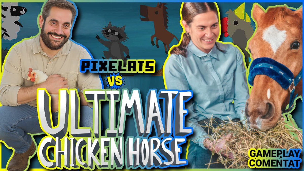 Pixelats vs. ULTIMATE CHICKEN HORSE!! 🐎🐓

youtu.be/bOD-kVUyGQg?si…

Avui toca un joc DINÀMIC, FRENÈTIC, EXTENUANT! Queda't amb nosaltres a veure com juguem a un joc sincerament AVORRIDET! 🔥🔥

<a href="/ludicacat/">Lúdica</a> <a href="/3Dnassos/">3Dnassos</a> <a href="/retroscroll/">Retroscroll</a> (volem un ❤️ vostre!!)