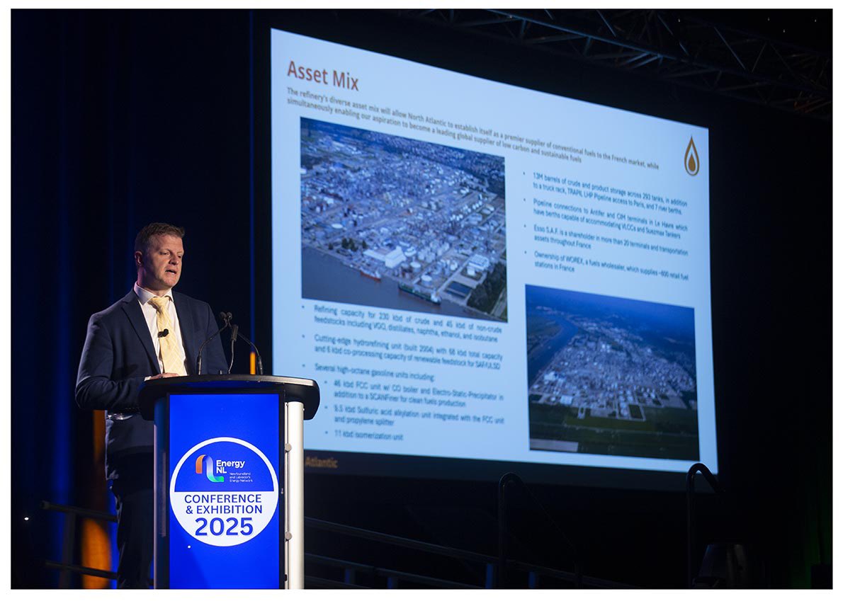 Opening Session Four of #EnergyNL2025, Jeff Murphy, VP Capital Projects, North Atlantic, provided an update on their recently announced negotiations with ExxonMobil France Holding SAS to purchase the Gravenchon refinery complex in France. 

#WeAreEnergyNL
