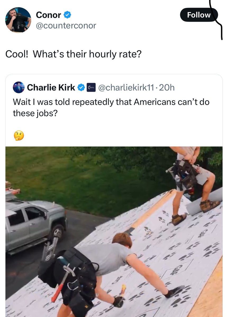 That moment they admit the reason they want to import the third world is that they don’t want to pay Americans a decent rate..