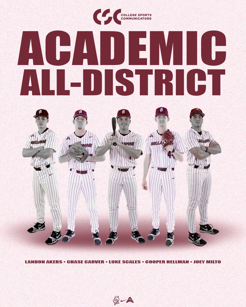 Bellarmine Athletics (@buknights) on Twitter photo AWARDS | <a href="/BUKnightsBSB/">Bellarmine Baseball</a> lands 5⃣ on <a href="/CollSportsComm/">College Sports Communicators</a> Academic All-District team.
📰 athletics.bellarmine.edu/news/2025/6/4/…
⚾️ ⚔️ AWARDS | <a href="/BUKnightsBSB/">Bellarmine Baseball</a> lands 5⃣ on <a href="/CollSportsComm/">College Sports Communicators</a> Academic All-District team.
📰 athletics.bellarmine.edu/news/2025/6/4/…
⚾️ ⚔️