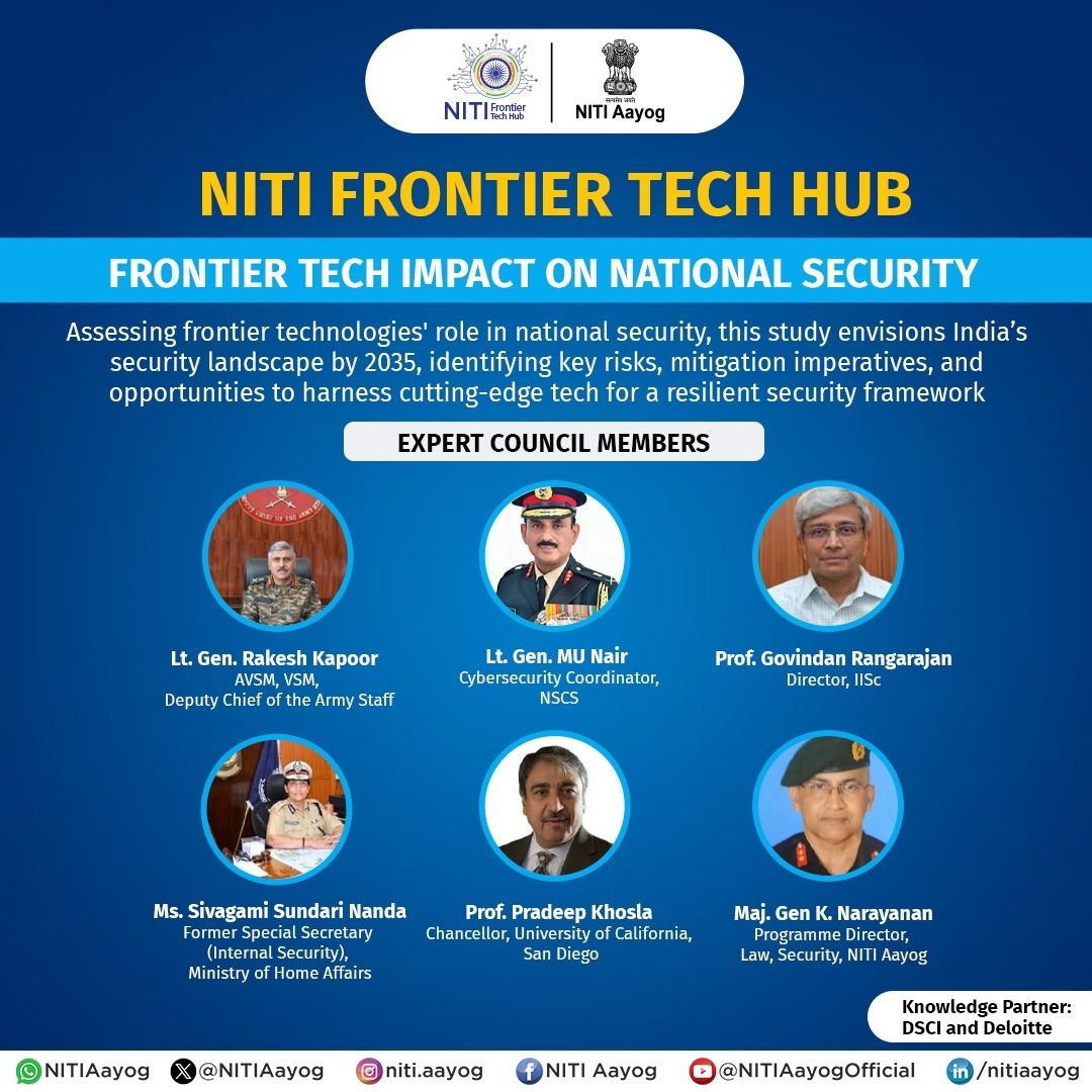 Meet the growing  #NITIFrontierTechHub expert community...

The #NITIFTH is built on a simple but powerful design principle: shared values and a collective commitment to India@2047. 

We’re collaborating with some of the sharpest minds across the ecosystem— who’ve come together