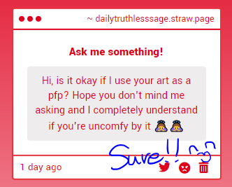 Truth1esssage's tweet photo. Also, Yes, It's allowed to use pictures in header or pfp! Please indicate that this is a art from our account instead. Just fill in Our ID! 
- 📘 https://t.co/5PD6o3kfQJ