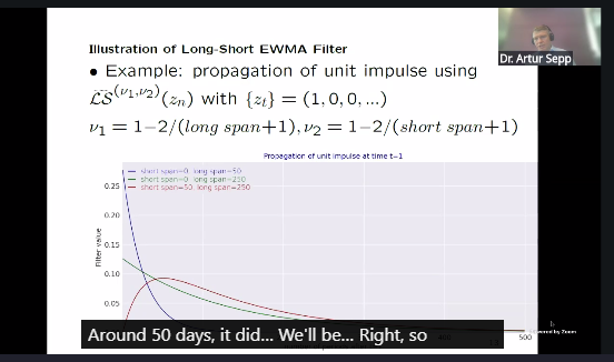 Fantastic talk from Dr. Artur Sepp on 'The Science and Practice of Trend-following Systems' live on stage now. Join now: ow.ly/u3zW50W44nJ

#CQF #quant #finance #quantfinance #financeevents #quantevents #quantinsightsconference #quantitativefinance #volatility #risk