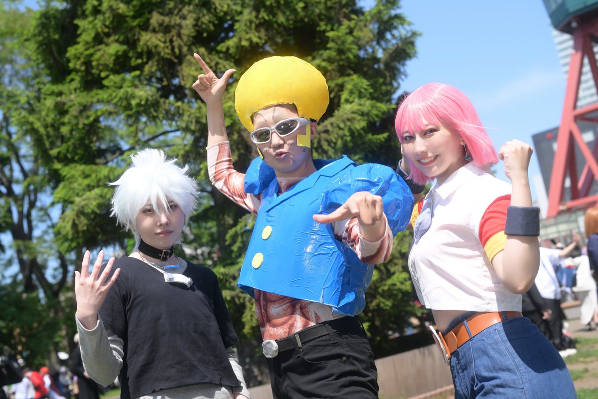 【cosplay】
ボボボーボ・ボーボボ 

「ウヒョー！大通り公園きたぜ💥」
みたいな楽しそうな3人をご覧下さい

へっぽこ丸　：siiさん
ビュティ　　：わなちゃん
ボーボボ　　：るみたま

撮影：リョウさん
#サツコス #サツコス2025