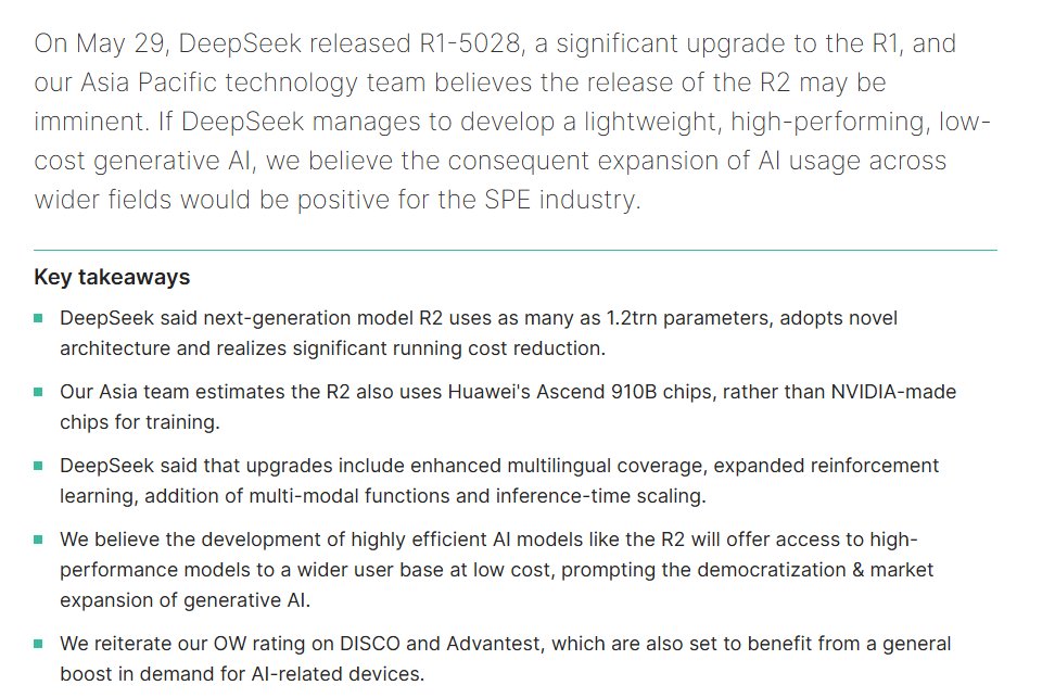 DeepSeek R2 coming imminently on Huawei per MS. how are those export restrictions working out for us 🤡
