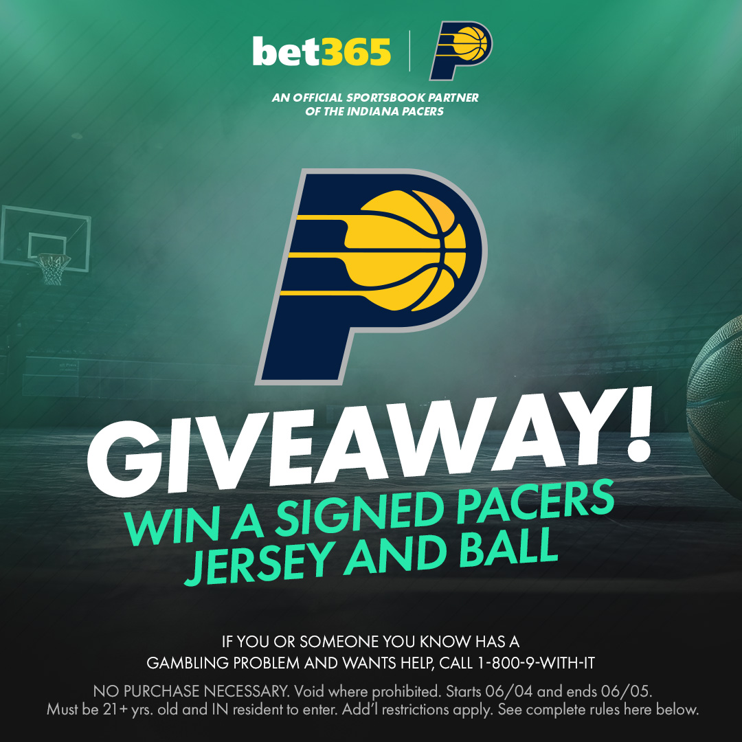 bet365 US (@bet365_us) on Twitter photo ๐ Signed <a href="/Pacers/">Indiana Pacers</a> Merch Giveaway ๐
We are giving away a signed Pacers jersey & ball to one lucky follower!
1โฃ RT this Post
2โฃ Follow <a href="/bet365_us/">bet365 US</a>
3โฃ Follow <a href="/Pacers/">Indiana Pacers</a>
Winner will be selected at random on Thursday, June 5th ๐
Must be 21+ | T&C's apply: bit.ly/bet365xPacers ๐ Signed <a href="/Pacers/">Indiana Pacers</a> Merch Giveaway ๐
We are giving away a signed Pacers jersey & ball to one lucky follower!
1โฃ RT this Post
2โฃ Follow <a href="/bet365_us/">bet365 US</a>
3โฃ Follow <a href="/Pacers/">Indiana Pacers</a>
Winner will be selected at random on Thursday, June 5th ๐
Must be 21+ | T&C's apply: bit.ly/bet365xPacers