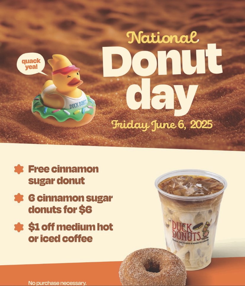 Join us for a free donut on 6/6, as we celebrate National Donut Day!