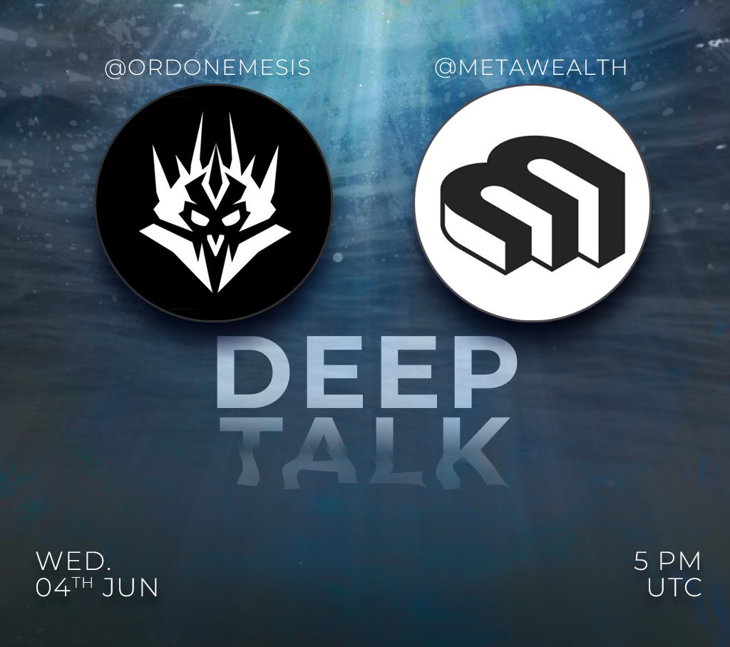 Ordo Nemesis (@ordonemesis) on Twitter photo 🎙️ DeepTalk EP.108 🎙️
Featuring <a href="/MetaWealth/">MetaWealth</a>, Invest in real estate in minutes 🏠
Today, 5PM UTC.
↓ 🎙️ DeepTalk EP.108 🎙️
Featuring <a href="/MetaWealth/">MetaWealth</a>, Invest in real estate in minutes 🏠
Today, 5PM UTC.
↓