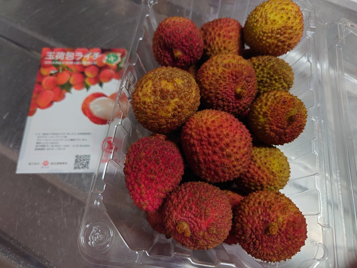 ライチ３キロ届きました！
早速生で食べたけど美味！
今年はハンドブレンダーがあるからライチスムージー作ってやるんだ😏