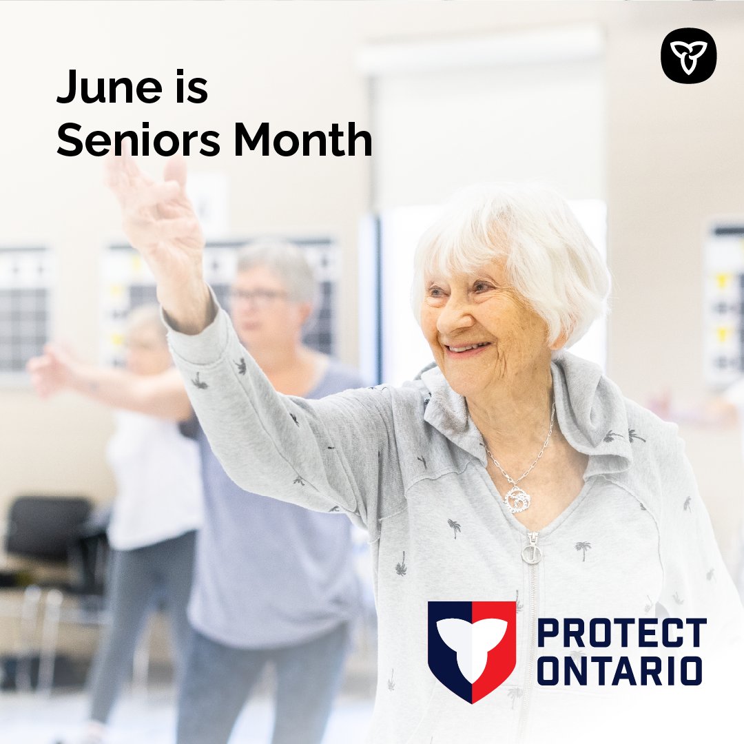 June is Seniors Month in Ontario. It’s a time to acknowledge and honour the amazing seniors in our lives across the province.

The 2025 Seniors month theme is Fit, Active and Healthy Seniors. Share how you are working to stay Fit, Active and Healthy in your golden years below.
