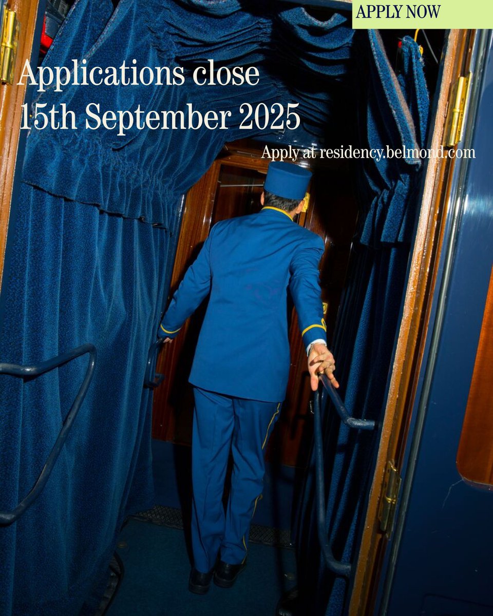 Calling all photographic visionaries. Applications are now open for the Belmond Photographic Residency. ​

One artist will receive a residency, financial grant, publication, and the chance to create new work with Belmond. ​

​Apply now: residency.belmond.com/?utm_source=tw…