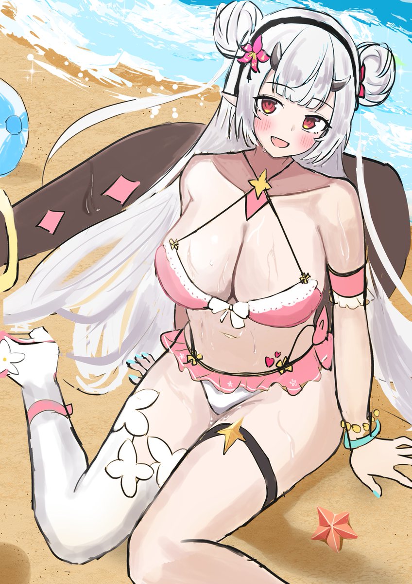 夏の絵を描いています