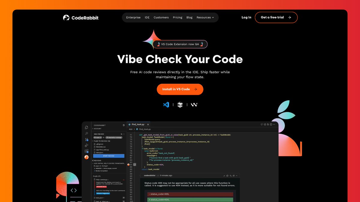 MoureDev's tweet photo. Esta herramienta detecta Bugs y revisa tu código en segundos en busca de errores!

→ Se integra dentro del IDE (VS Code, Cursor o Windsurf) para sugerir mejoras y aprender contigo.
→ Resume y revisa las Pull Request de tu repositorio en GitHub/GitLab.

La tienes gratis en https://t.co/y9h0ZPhP4G