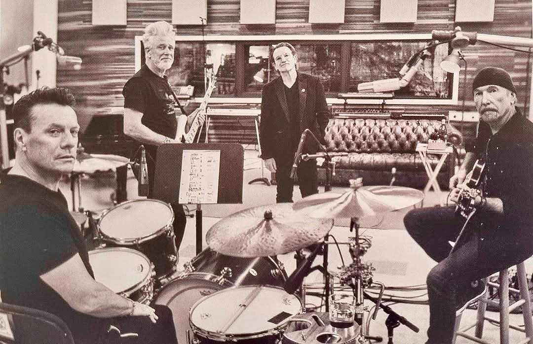 Larry, Adam, Bono &amp; Edge in the studio
(photo from recent months) 

📸 U2 The Complete Lyrics 1991 - 2024 Volume 2 

🙏 Dirk <a href="/u2breathe/">Dirk</a>