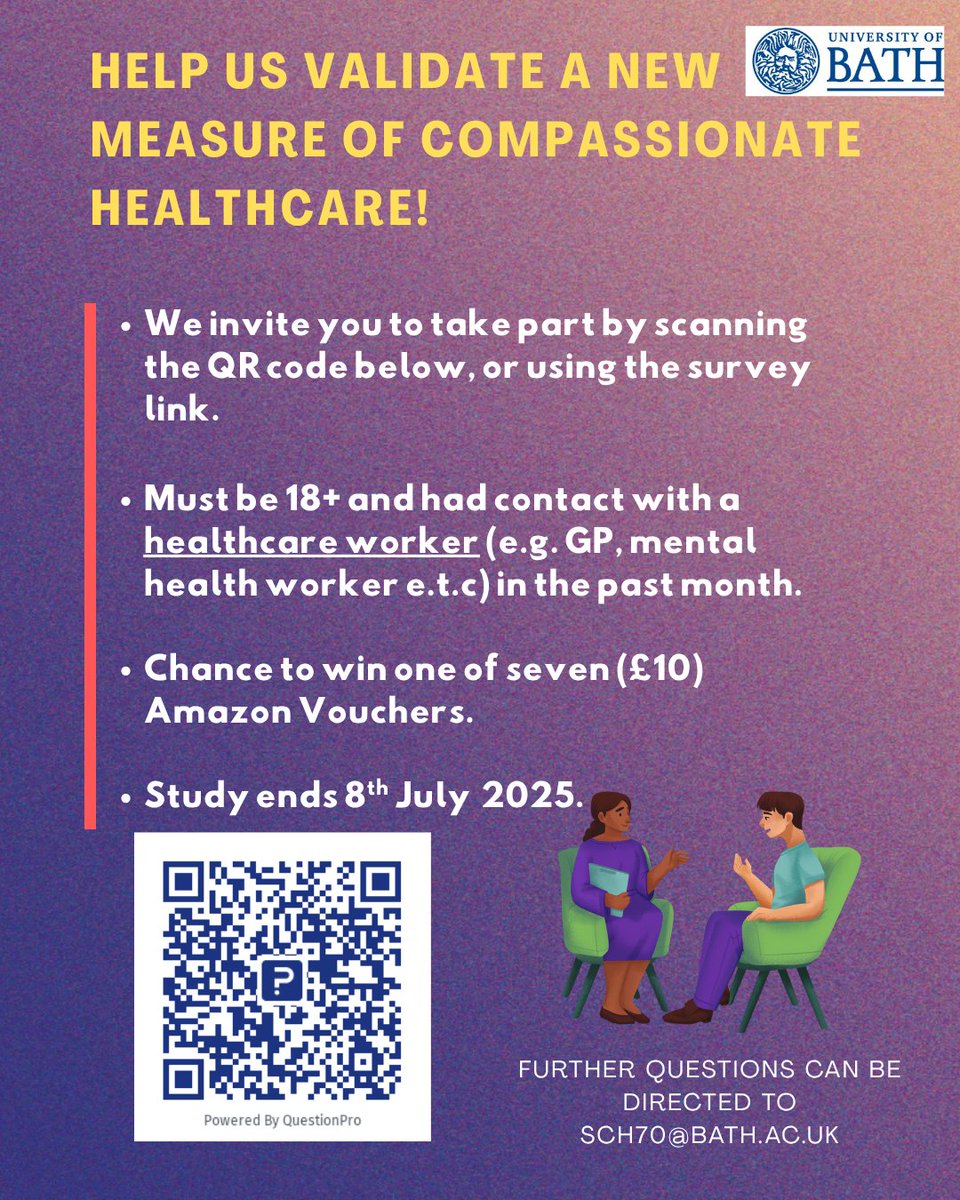 A request for our community help consider this new measure of compassionate (daya) healthcare. 
Questionnaire can be accessed here uniofbath.questionpro.eu/CHIAstudy