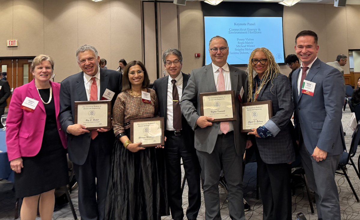 Yale Cancer Center (@yalecancer) on Twitter photo Congratulations to the members of <a href="/YaleCancer/">Yale Cancer Center</a> + <a href="/YaleMed/">Yale School of Medicine</a> inducted at the Connecticut Academy of Science and Engineering 50th Annual Dinner.
(L-R): Dean Nancy J. Brown, MD, <a href="/DrRoyHerbstYale/">Roy Herbst</a>, <a href="/BhramarBioStat/">Bhramar Mukherjee</a>, Albert Ko, MD <a href="/YaleSPH/">Yale School of Public Health</a>, <a href="/KaminskiMed/">Naftali Kaminski</a>, Chyrell Bellamy, MSW, PhD Congratulations to the members of <a href="/YaleCancer/">Yale Cancer Center</a> + <a href="/YaleMed/">Yale School of Medicine</a> inducted at the Connecticut Academy of Science and Engineering 50th Annual Dinner.
(L-R): Dean Nancy J. Brown, MD, <a href="/DrRoyHerbstYale/">Roy Herbst</a>, <a href="/BhramarBioStat/">Bhramar Mukherjee</a>, Albert Ko, MD <a href="/YaleSPH/">Yale School of Public Health</a>, <a href="/KaminskiMed/">Naftali Kaminski</a>, Chyrell Bellamy, MSW, PhD