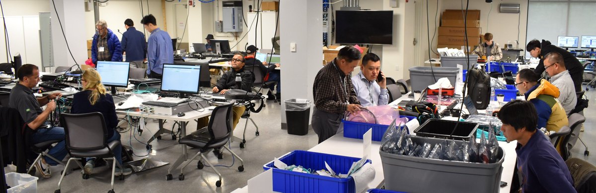 InfiniBandTrade's tweet photo. For the past few weeks the IBTA has been busy with measuring products for compliance with the RDMA specifications and included both InfiniBand and RoCE interoperability testing. Thank you to all involved!  https://t.co/UjWnInzR9o https://t.co/d11RMCR0DW
