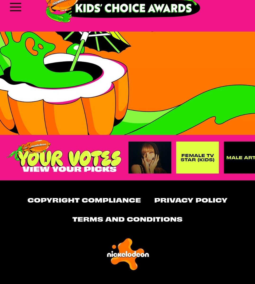 KEEP VOTING LISA! 

Vote at least 10x daily! 
🗳️kidschoiceawards.com