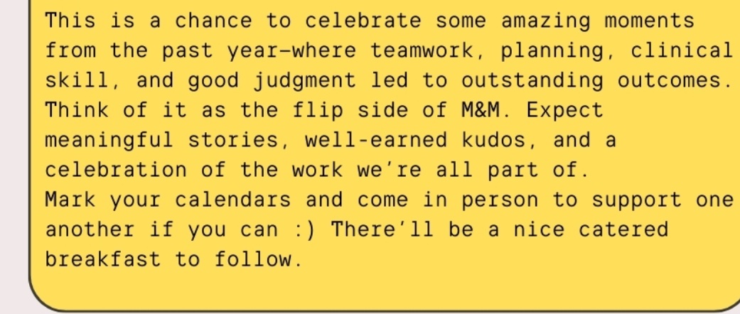 Elliott Higgins, MD 👨🎤 on Bluesky (@ehigginsmd) on Twitter photo 📣 Thrilled for <a href="/UCLAAnes/">UCLA Anesthesiology</a> first annual Gratitude & Good Outcomes Grand Rounds.
Flipping the script on M&M, #G&G spotlights moments when things went so right—celebrating extraordinary care, teamwork, and impact across our department. #Gratitude #GoodOutcomes
<a href="/dgsomucla/">David Geffen School of Medicine at UCLA</a> 📣 Thrilled for <a href="/UCLAAnes/">UCLA Anesthesiology</a> first annual Gratitude & Good Outcomes Grand Rounds.
Flipping the script on M&M, #G&G spotlights moments when things went so right—celebrating extraordinary care, teamwork, and impact across our department. #Gratitude #GoodOutcomes
<a href="/dgsomucla/">David Geffen School of Medicine at UCLA</a>