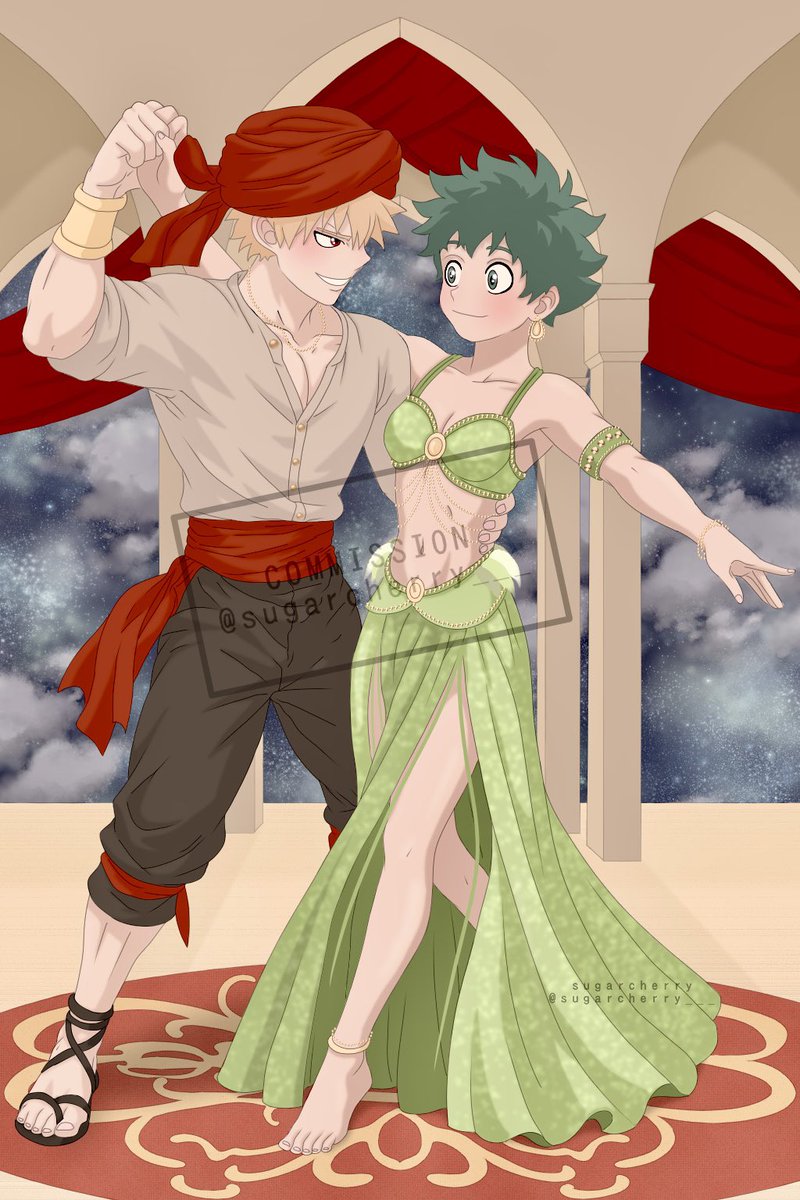 1/3 commissions — starting off with this sweet one for <a href="/M4dG4rl/">M4dG4rl | Izuku is All Might's daughter</a> 💖 thanks for the lovely request!

#mha #bkdk #bakudeku #commission