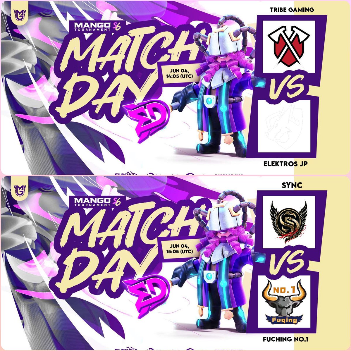 🟣 LIVEEEEEEEE!

Primer Stream del Día con estas guerrazas! 😍

🏆 Mango Tournament - Swiss Stage 2-2

✅ Tribe Gaming 🆚 Elektros JP
✅ Synchronic 🆚 FuChing NO.1

TODO el MUNDO para DENTRO! ❤

📺 Twitch: Style_coc