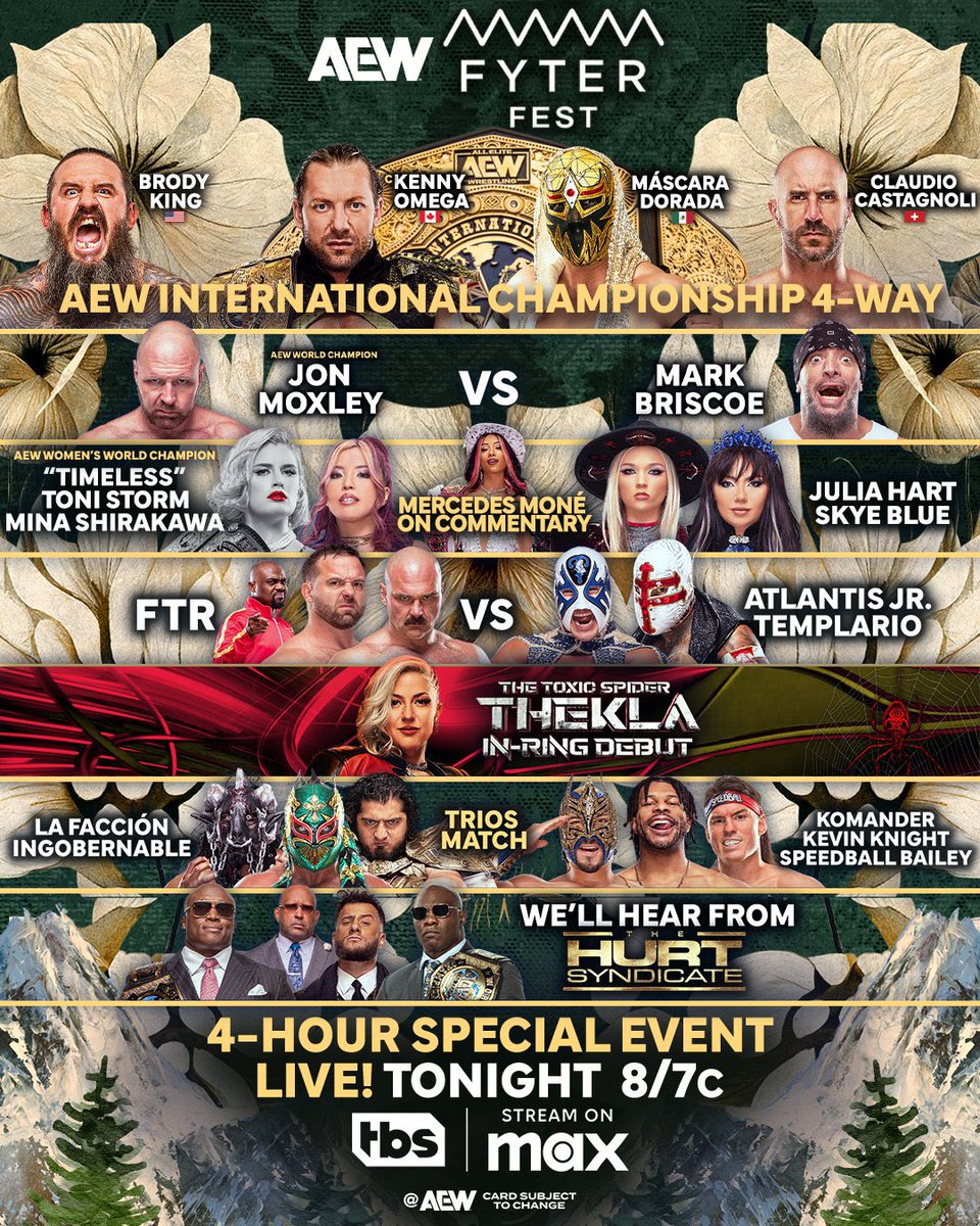 JakeSnakeDDT (@jakesnakeddt) on Twitter photo Your Wednesday night just got a HUGE upgrade!
#TrustMe⦠donāt miss #AEWFyterFest tonight at 8/7c on <a href="/TBSNetwork/">TBS Network</a> & <a href="/SportsonMax/">Sports on Max</a>
<a href="/AEW/">All Elite Wrestling</a> Your Wednesday night just got a HUGE upgrade!
#TrustMe⦠donāt miss #AEWFyterFest tonight at 8/7c on <a href="/TBSNetwork/">TBS Network</a> & <a href="/SportsonMax/">Sports on Max</a>
<a href="/AEW/">All Elite Wrestling</a>