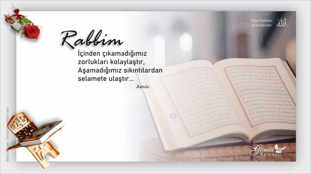 Rabbim.! 
İçinden çıkamadığımız zorlukları kolaylaştır, aşamadığımız sıkıntılardan selamete ulaştır.. amin 🕊️
