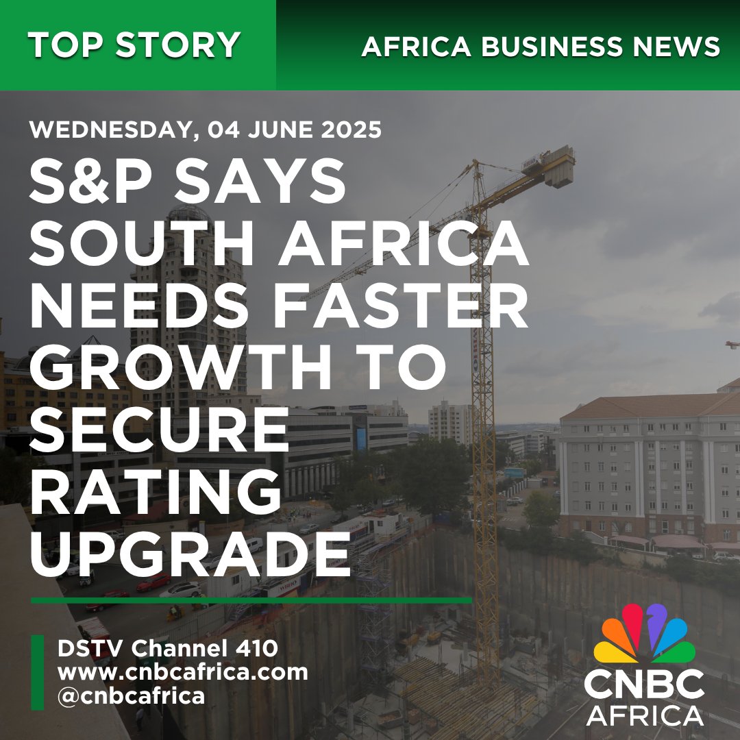 [TOP STORY] South Africa needs faster economic growth and credible fiscal consolidation to secure its first credit rating upgrade in two decades, a senior S&amp;P Global Ratings official said on Wednesday.            

Read more: cnbcafrica.com/2025/sp-says-s…

#CNBCAfrica #DSTV410