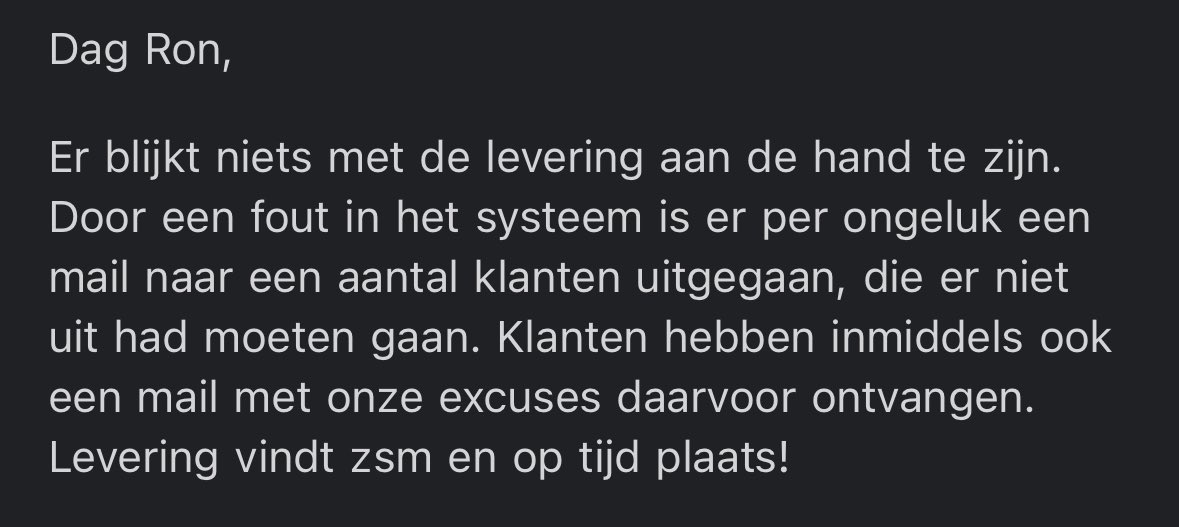 Je pre-order van je Switch 2 is niet gecanceld als je ‘m bij de Mediamarkt 
 hebt besteld. 

De mail die is uitgegaan was een foutje, aldus het bedrijf. Reactie woordvoering <a href="/mediamarkt_nl/">MediaMarkt NL</a>:
