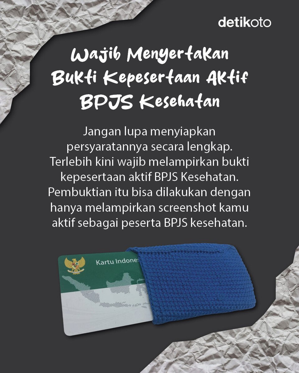 detikoto's tweet photo. Biaya bikin SIM bulan Juni 2025 belum mengalami perubahan. Biayanya masih sama, tapi jangan lupa kamu wajib melampirkan bukti kepesertaan aktif BPJS Kesehatan ya! ππͺͺβ£
>> https://t.co/zrvVUONLSJ
β£
#detikOto #BiayaSIM https://t.co/8qDLVJDYxk