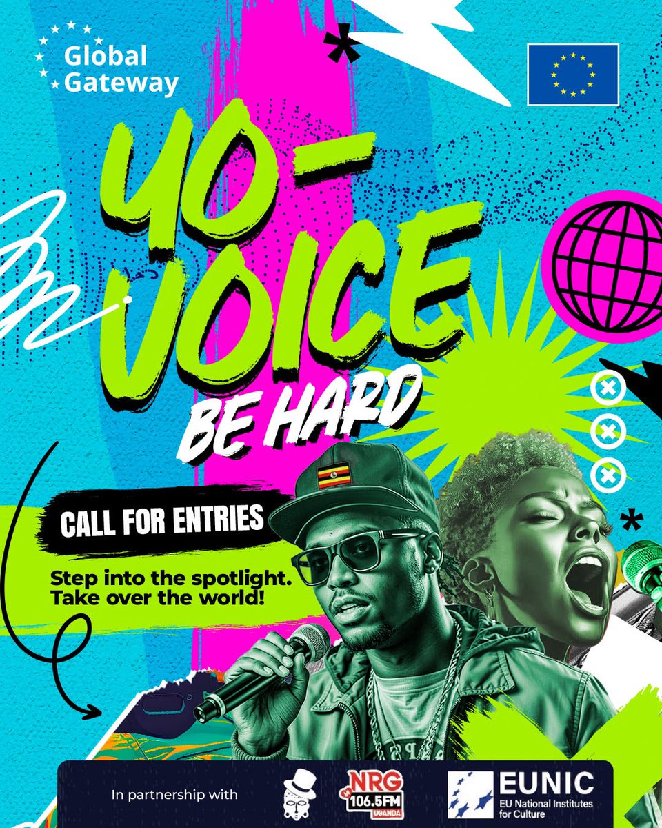 Are you a musician or superstar in the making ? 

Yo Voice Be Hard is your chance to step into the spotlight and take over the world.

To apply click on the link shorturl.at/H91Wt . 

Fill out the form and stand a chance to be the next big star.

#EUandUganda #NRGRadioUG