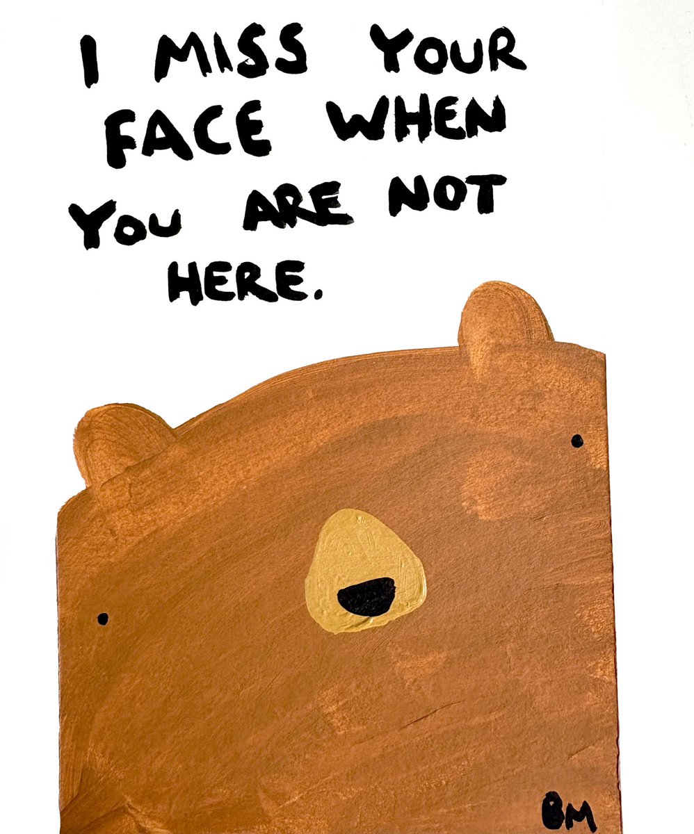 Badly Drawn Bears (@badlydrawnbears) on Twitter photo I miss your face when you are not here xox I miss your face when you are not here xox