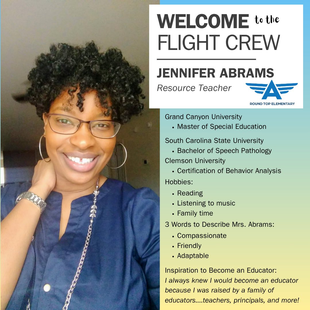 Round Top Elementary (@rteflightstatus) on Twitter photo Meet Specialist Abrams, reporting to duty July 2025. #ECHOco ✈️ <a href="/RichlandTwo/">Richland School District Two</a> Meet Specialist Abrams, reporting to duty July 2025. #ECHOco ✈️ <a href="/RichlandTwo/">Richland School District Two</a>