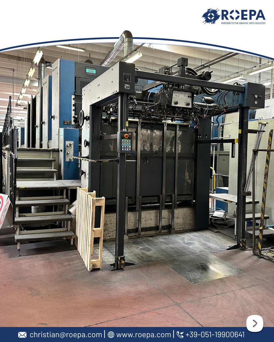 christianseghi's tweet image. 🏭 High-Volume Print Powerhouse Awaits!

Step into large-format excellence with the KBA RAPIDA 142-5+L (1999) — now available for sale at #ROEPA.

𝐄𝐱𝐩𝐥𝐨𝐫𝐞 𝐦𝐨𝐫𝐞 – 🌐 roepa.com/en/offers/3699…

𝐑𝐎𝐄𝐏𝐀
📞 +39 051 19900641
📩 christian@roepa.com

#OffsetPrintingMachine