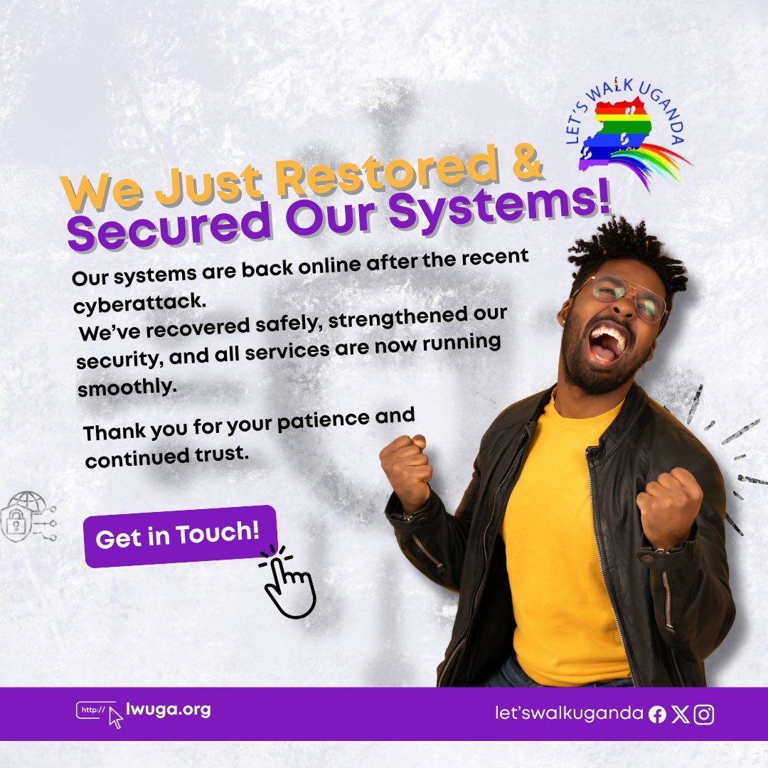 We’re back online! 💻🔐
After a brief disruption due to a cyberattack, our systems have been fully restored and secured.
Thank you for your patience and continued support. 💜