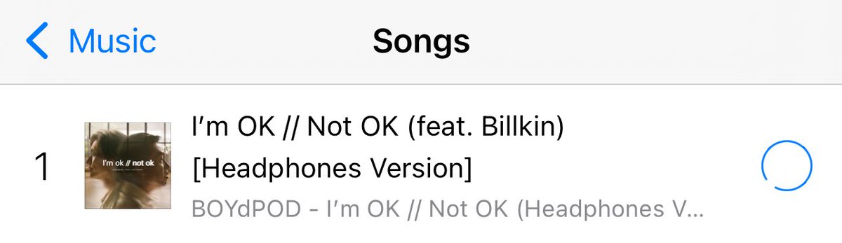 [ iTunes Store ]

#1 I’m ok // not ok - BOYdPOD feat. Billkin

🏆ขึ้นอันดับ 1 iTunes Store แล้วเป็นที่เรียบร้อยค่ะ✨

#ImOk_NotOk 
#BOYdPODxBillkin
#BOYdPODostsideB
#BOYdPOD #bbillkin