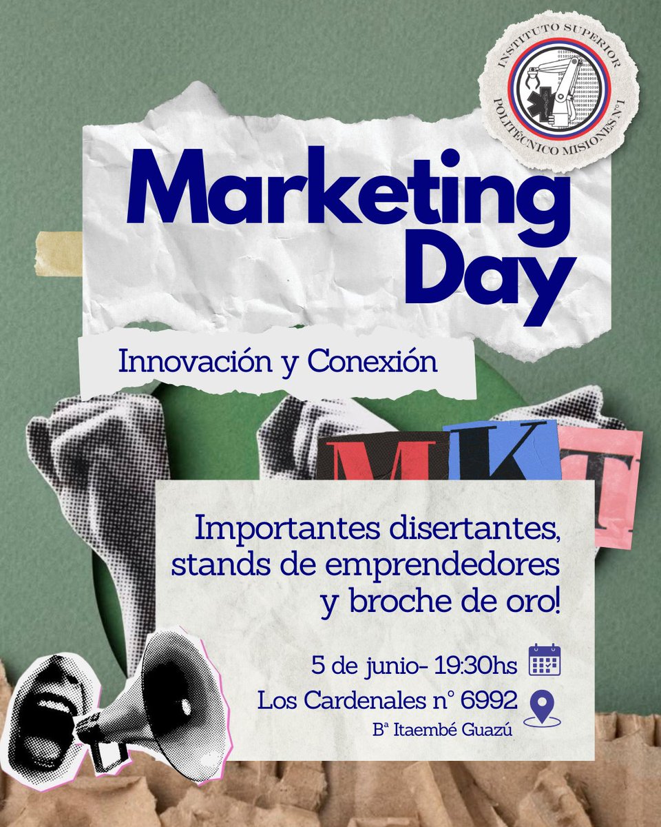 📢 Mañana celebramos el Día del Marketing en nuestro instituto
Aunque la fecha ya pasó, lo conmemoramos con un evento abierto a toda la comunidad educativa 📚

📍 ¡Te esperamos!
#MarketingDay #InnovaciónyConexión #ISPM1