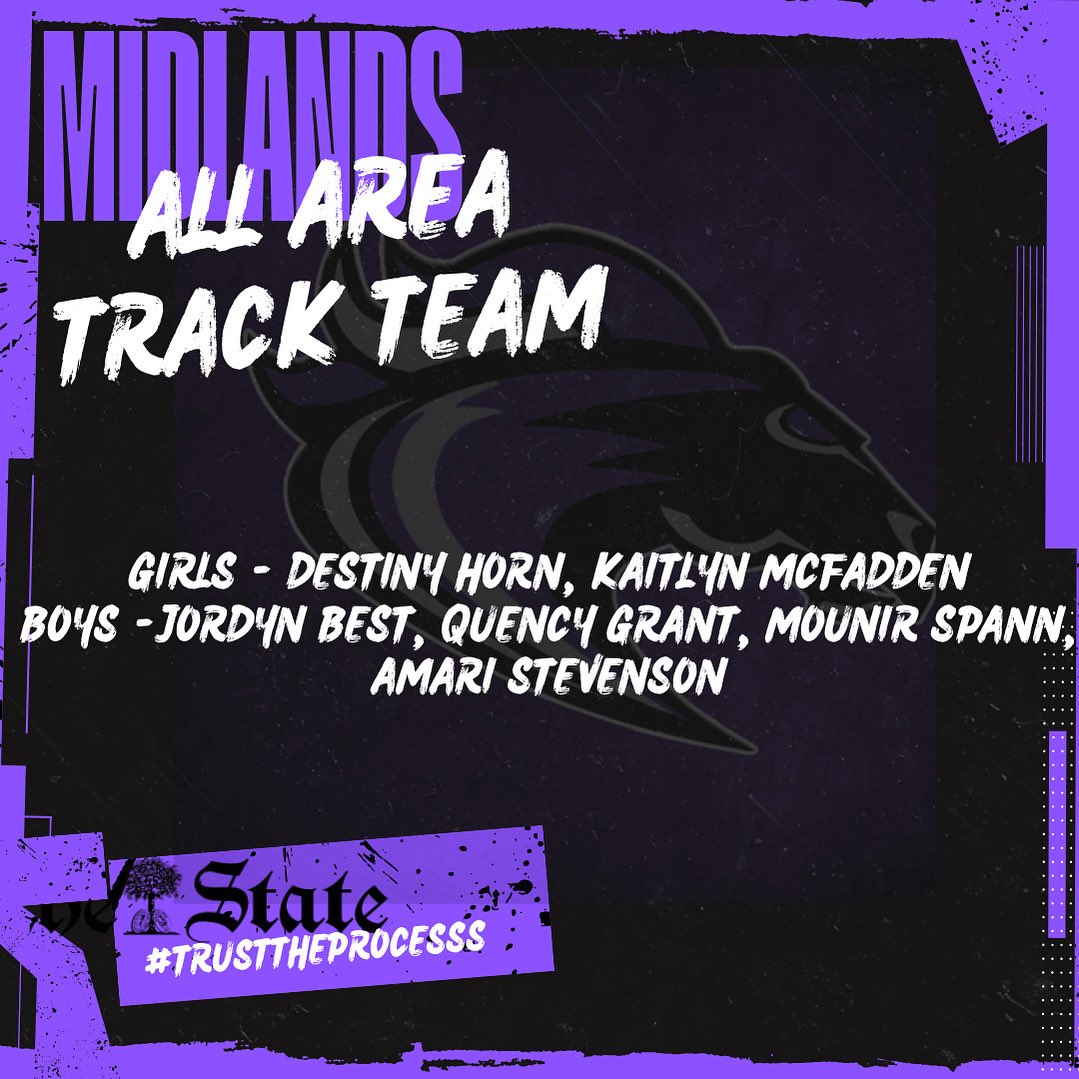 RVBlazersTFXC's tweet photo. Congratulations to your midlands All Area Track team !!! Back to work !!!

#TrustTheProcess https://t.co/OVdJx6fCVa