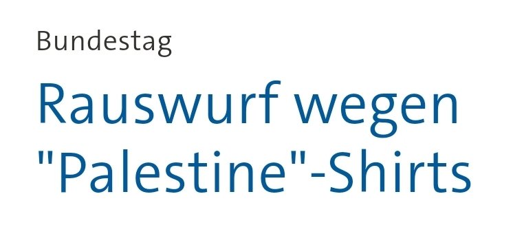Die #Merz-#CDU/#CSU will die #AfD wie eine normale Partei behandeln.
Die #Merz-#Union will rechtsextreme Meinungen in der Partei aushalten.
Die #Merz-#Union will kein #AfDVerbot.

Aber wenn eine Abgeordnete der #DieLinke ein "Palestine" Shirt trägt, wirft #Klöckner sie raus.
/PM