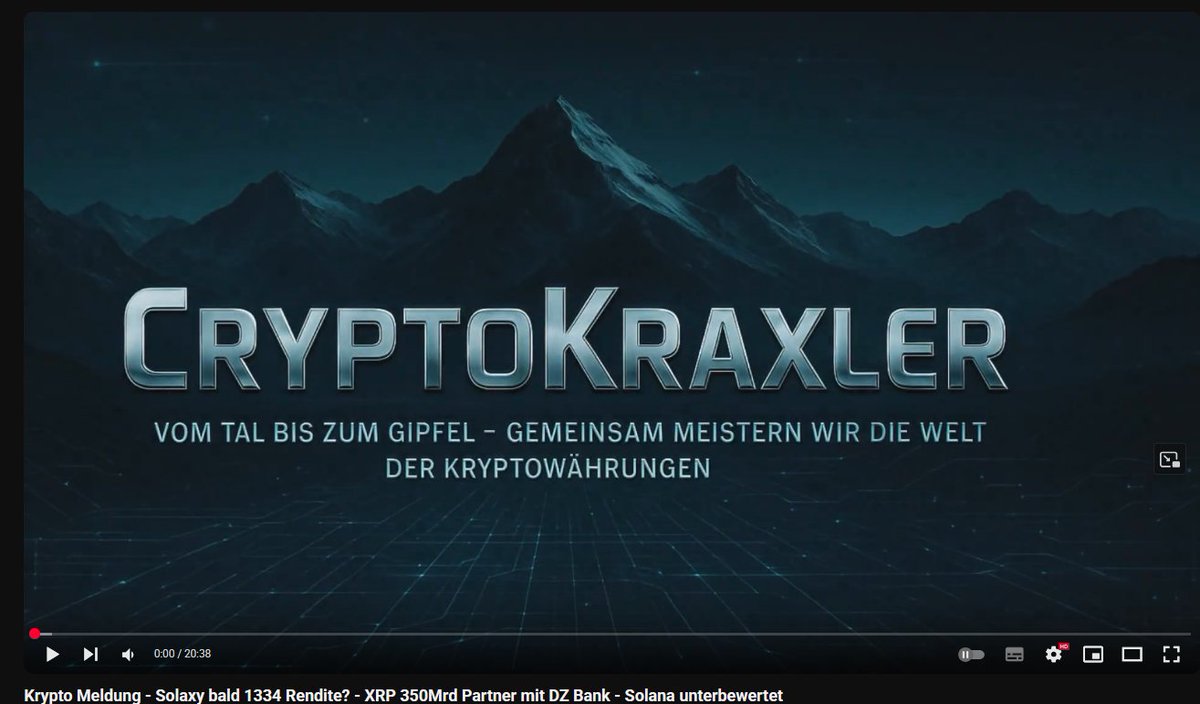 Blitzmeldung:

- Solana unterbewertet, System überlastet
- Solaxy als Lösung für Solana Problem/ 1334 Rendite möglich?
- XRP anwendung in der DZ Bank (vermögenswert 350Mrd)
- XRP am Weg zu globaler Expansion 

youtu.be/aJ3F6Mc4wyI?si…