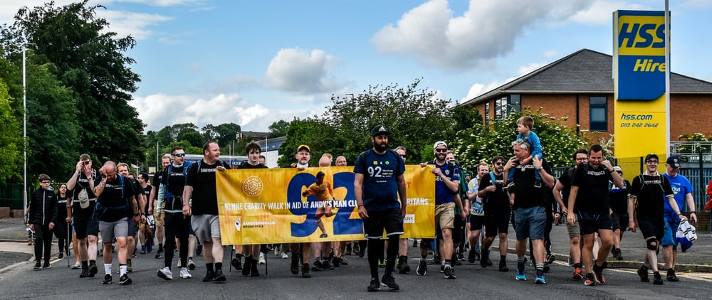 Next week, property partner (and Newcastle supporter!) Nav joins 72 Leeds fans and <a href="/TheSquareBall/">The Square Ball</a> to walk *120 miles* from Newcastle to Leeds.
They're fundraising for #ANDYSMANCLUB. A cause close to Nav’s heart. To sponsor Nav, visit gofund.me/8f6e6269
GOOD LUCK NAV! 👏