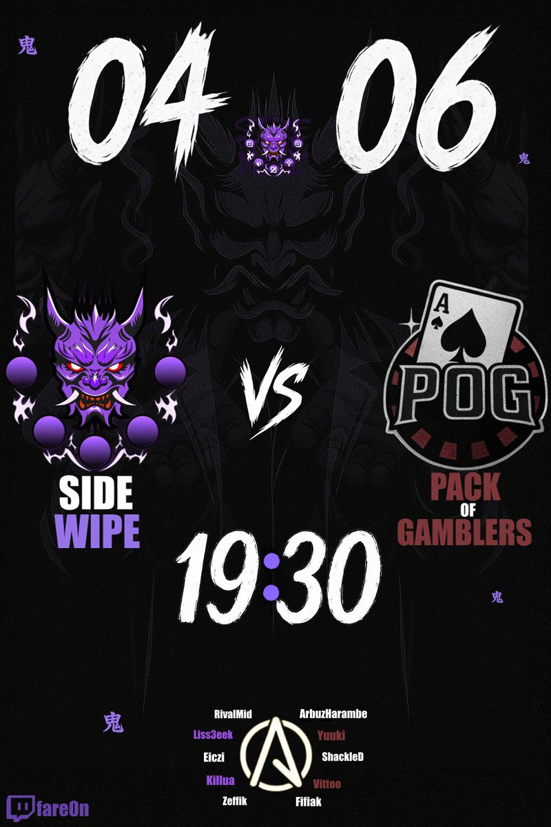 🖥️ twitch.tv/fare0n
🎙️Dzisiejsze spotkanie będą komentować:
<a href="/VishyFN/">Vishy</a>, <a href="/SWReON_/">SW ReON</a> oraz <a href="/_Mycuaz_/">_Mycuaz_</a> 
Miłego oglądania, trzymajcie za nas kciuki. ✊🏻