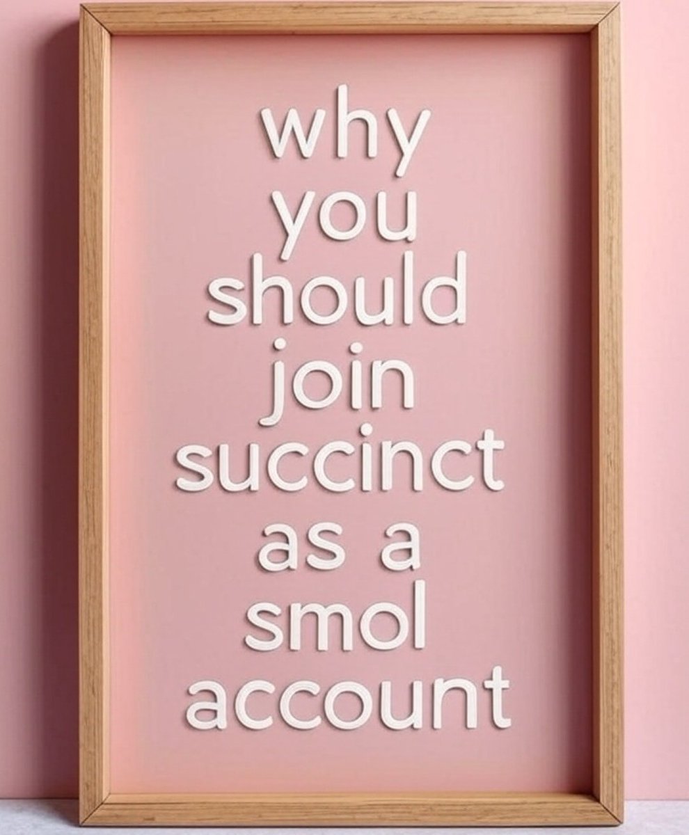 web3meow's tweet image. WHY YOU SHOULD JOIN @SuccinctLabs AS A SMOL ACCOUNT
🩷 It helps grow your account organically: My X account has grown massively from under 1k to 1.6k+ followers ever since I became a community member of succint. This is actually the best way to grow your account as you'll…
