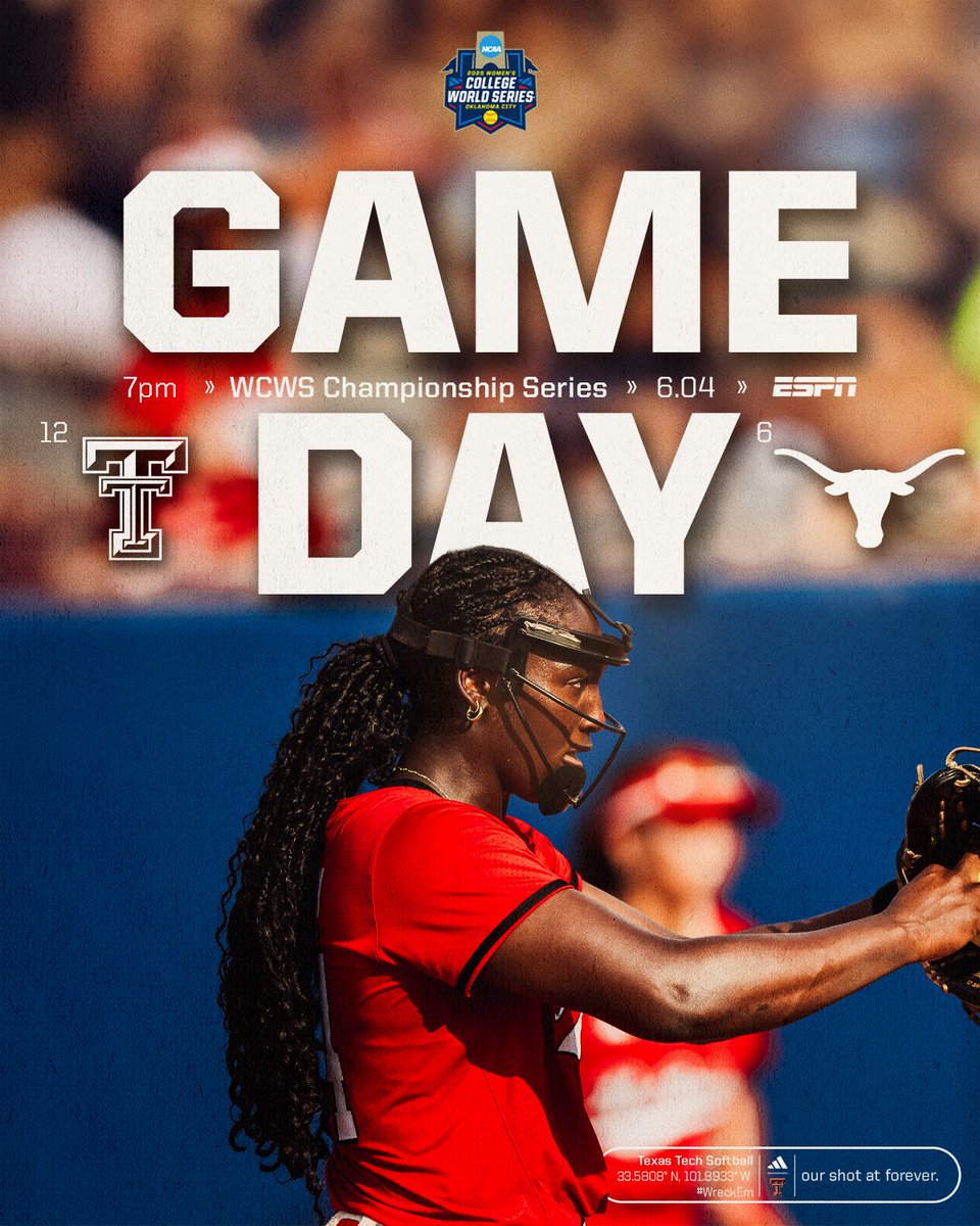 TexasTechSB's tweet photo. It's all led to this series

🆚No. 6 Texas
⏰7 p.m.
🏟️Devon Park

📊https://t.co/ULeaAzWEHw
📺https://t.co/ghHLuWZhCh
📻https://t.co/d0eFp8H7bI https://t.co/extmlHTt2Q