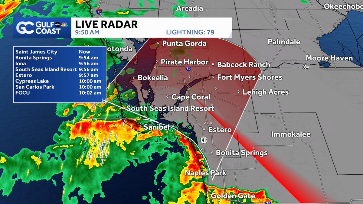 Jason Dunning (@jasondunning) on Twitter photo Heavy rain, lightning and gusty winds moving into Lee County through the 10 o'clock hour #swfl
<a href="/GCNNow/">Gulf Coast News</a> Heavy rain, lightning and gusty winds moving into Lee County through the 10 o'clock hour #swfl
<a href="/GCNNow/">Gulf Coast News</a>