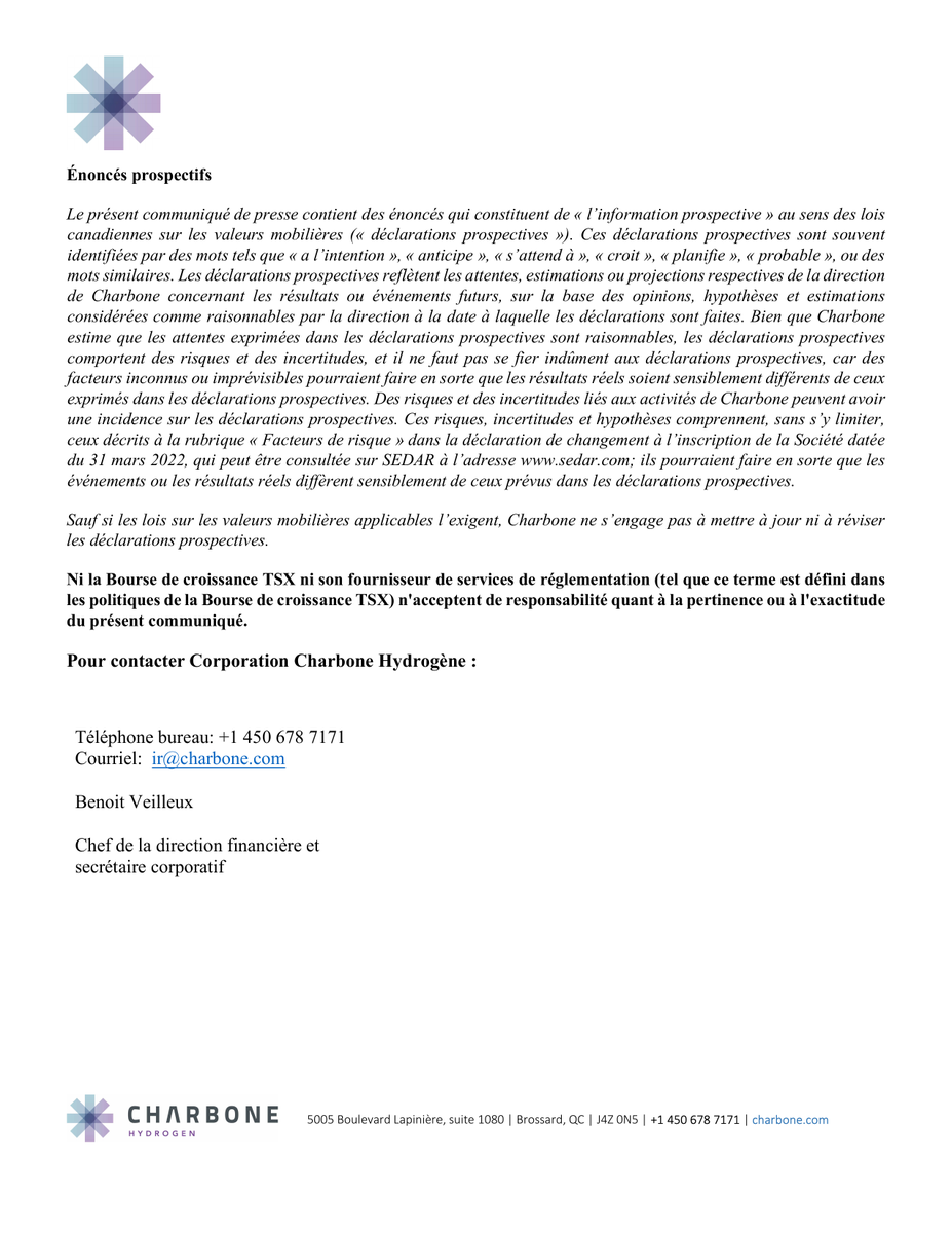 Charbone Hydrogène a exécuté un financement de 50 millions USD pour accélérer son expansion en hydrogène en Amérique du Nord, facilité par US Capital Global
#CharboneHydrogen #CharboneHydrogenCorporation #HydrogeneQuebec #GreenHydrogen