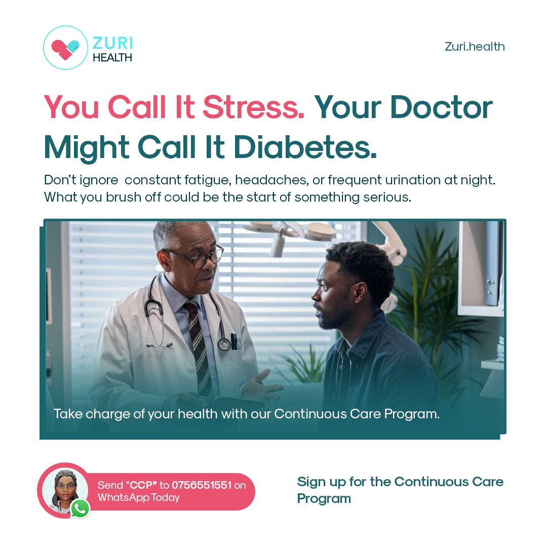 This #MensHealthMonth, Zuri Health is going beyond a hashtag. We invite all men to join the Continuous Care Program for free &amp; access quality and affordable health services for men who want to take charge of their health.

Send CCP to +254756551551 via WhatsApp Today
T&amp;Cs Apply
