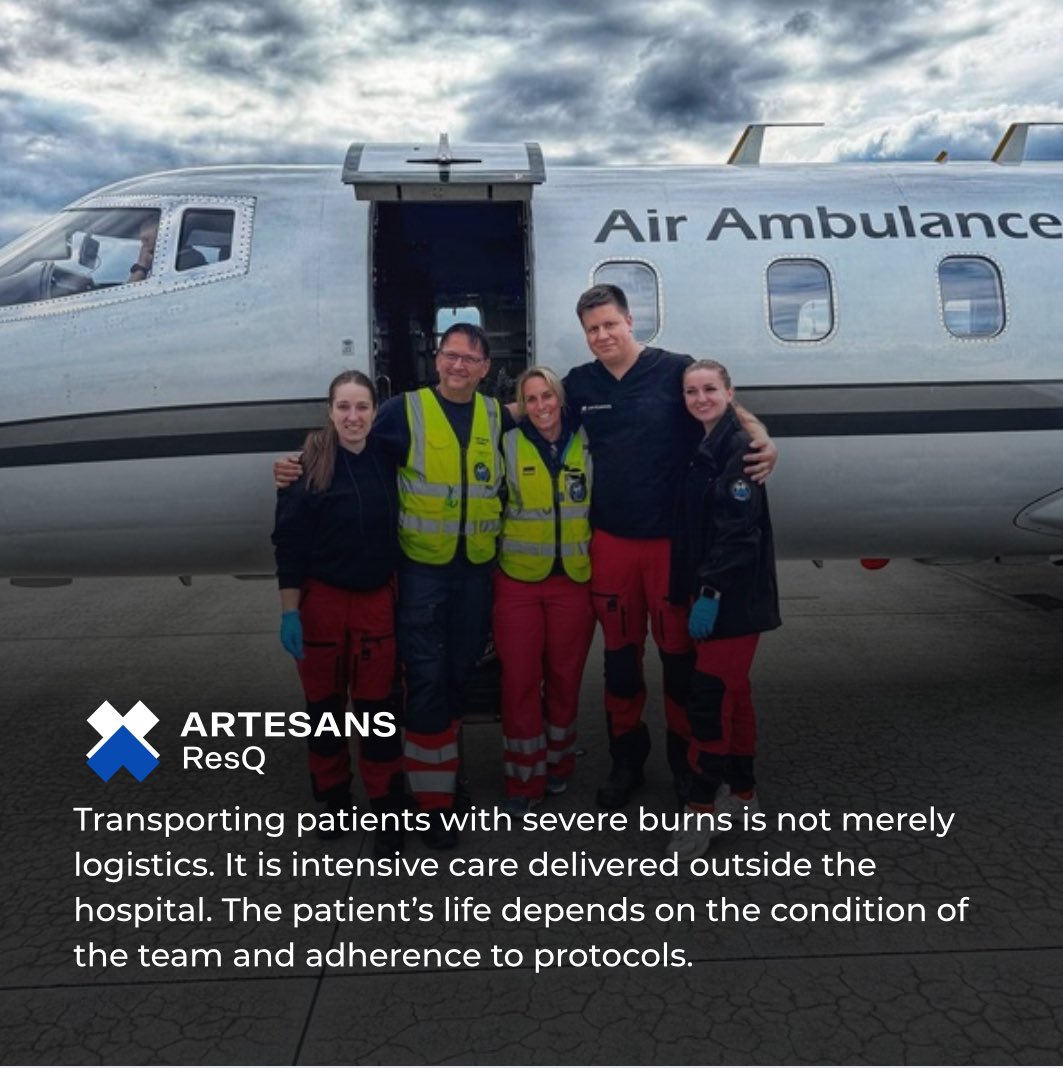 Transporting a Patient with 80% Body Burns. Ventilation. Vasopressor Support. Full Mobilization of Critical Resources
Patients with severe burns are extremely vulnerable. Their transport is high-risk and demands top equipment, precise planning, and strict critical care standards.