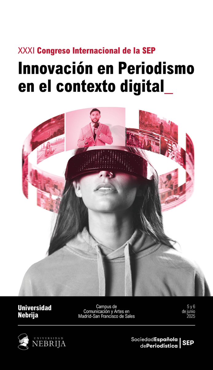 Damos inicio en <a href="/Nebrija/">Universidad Nebrija</a> al XXXI Congreso Internacional de la SEP: Innovación en Periodismo en el contexto digital.

El pre-congreso del 4 de junio es la puerta a las jornadas del 5 y 6 de junio en nuestra Facultad de Comunicación y Artes.